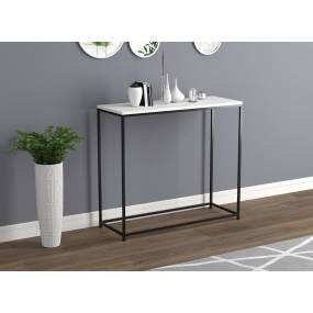 Accent Table-31"Long/White with Black Metal for Living Room - Safdie & Co 81039.Z.41