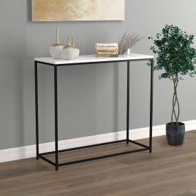 Accent Table-31"Long/Marble with Black Metal for Living Room - Safdie & Co 81039.Z.93