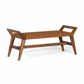 Cove Bench - Brown Leather - Union Home Furniture BDM00071