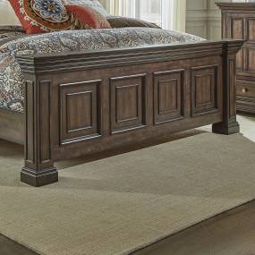 Traditional Queen Mansion Footboard In Brownstone Finish w/ Heavy Distressing - Liberty Furniture 361-BR14