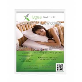 Standard King Size Bed Bug Pillow Cover 2pk 21"x37" - Hygea Natural STD-KPL