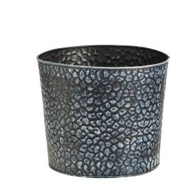 11.5in. Embossed Tin Bucket with Pebble Pattern - Nearly Natural 0854-S1