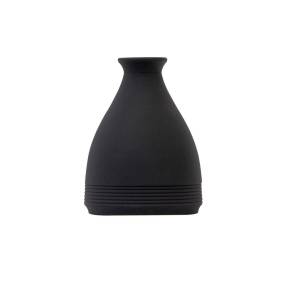 10in. Cone Stone Vase Black Matte - Nearly Natural 0872-S1