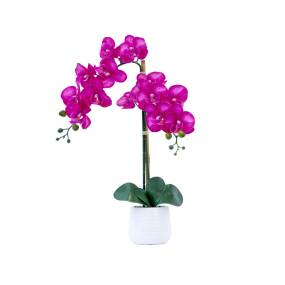 19in. Artificial Purple Orchid with Decorative Vase - Nearly Natural A2127