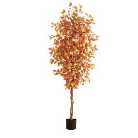 7ft. Autumn Ficus Artificial Fall Tree - Nearly Natural T4543
