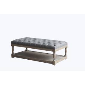 Athena Rectangular Coffee Table in White and Frost Grey - Shatana Home Z-ATHENA-RECT CT WHITE AND FROST GREY