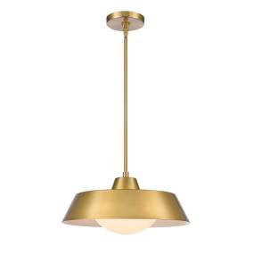 Gilman 16'' Wide 1-Light Pendant - Satin Brass - Elk Lighting 69574/1