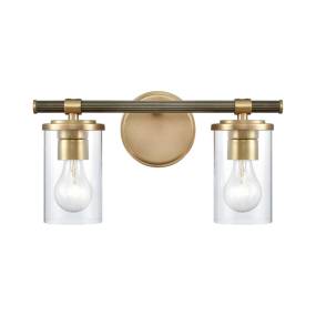 Burrow 15'' Wide 2-Light Vanity Light - Natural Brass - Elk Lighting 89861/2
