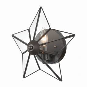 Moravian Star 12'' High 1-Light Sconce - Oil Rubbed Bronze - Elk Lighting D4387