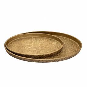 Oval Pebble Tray - Set of 2 Brass - Elk Lighting H0807-10655/S2