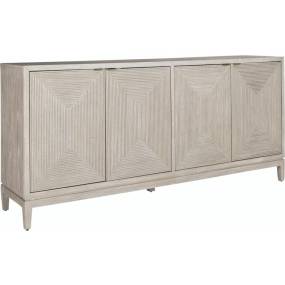 Contemporary 4 Door Accent Cabinet In Washed Taupe & Silver Champagne Finish - Liberty Furniture 2146-AC1000