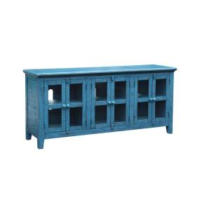 Vilo Home Mykonos 70" Solid Wood Blue TV Stand with Distressed Design - Vilo Home VH9606