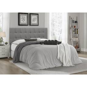 Zaniyah Upholstered Button Tufted Queen Headboard in Grey - CasePiece USA  C80067-511