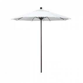 California Umbrella 7.5' Venture Series Patio Umbrella With Bronze Aluminum Pole Fiberglass Ribs Push Lift With Sunbrella 1A Natural Fabric - California Umbrella ALTO758117-5404