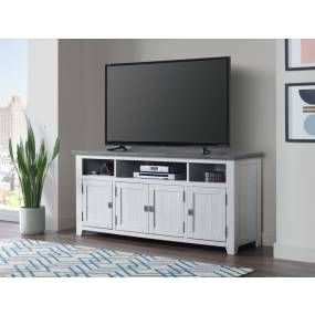 Martin Svensson Home Foundry 65" TV Stand in White Stain with Grey Top - Martin Svensson 90925