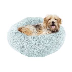 Precious Tails Super Lux Shaggy Fur Donut Bolster Pet Bed - Precious Tails 24EDTM-BLU