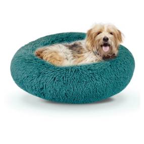 Precious Tails Super Lux Shaggy Fur Donut Bolster Pet Bed - Precious Tails 24EDTM-TEL