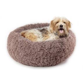Precious Tails Super Lux Shaggy Fur Donut Bolster Pet Bed - Precious Tails 24EDTM-TPE