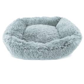 Precious Tails Super Lux Shaggy Fur Cuddler Pet Bed - Precious Tails E2016EC-BLU