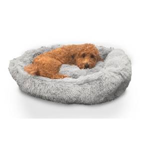 Precious Tails Super Lux Shaggy Fur Cuddler Pet Bed - Precious Tails E2820EC-ICG