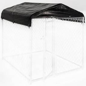 Lucky Dog® Standard Kennel Cover & Roof Frame for Dog Kennels - 5'W x 5'L - Jewett Cameron Company CL 00300