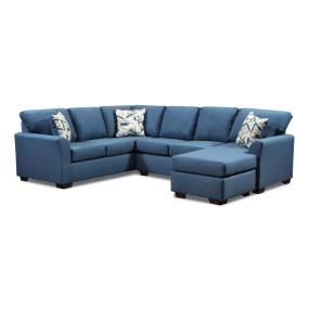 Harper Corner Sectional with Right Facing Chaise - NL702-NAVY-SEC-CHAISE