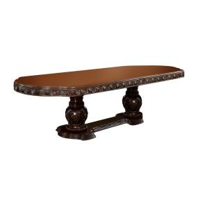 Beau Traditional 2-Extension Leaves Dining Table in Cherry - Furniture of America IDF-3186CH-T