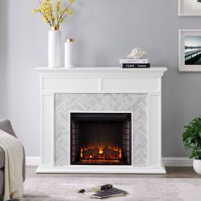 Torlington Marble Tiled Fireplace - SEI Furniture FE1009359