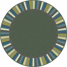 Clean Green 7'7" Round area rug in color Soft - Joy Carpets 1535E-02