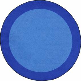 All Around 7'7" Round area rug in color Blue - Joy Carpets 1898E-01