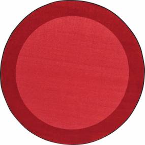 All Around 7'7" Round area rug in color Red - Joy Carpets 1898E-05