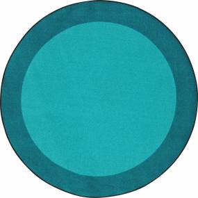 All Around 7'7" Round area rug in color Teal - Joy Carpets 1898E-06