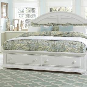 Cottage Queen Storage Footboard In Oyster White Finish - Liberty Furniture 607-BR14FS