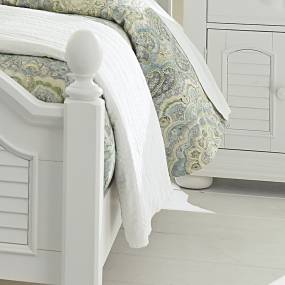 Cottage Panel Bed Rails In Oyster White Finish - Liberty Furniture 607-BR90