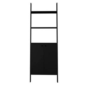 Cooper Ladder Display Cabinet with 2 Floating Shelves in Black - Manhattan Comfort 65-194AMC153