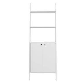 Cooper Ladder Display Cabinet with 2 Floating Shelves in White - Manhattan Comfort 65-194AMC6