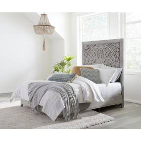 Boho Chic Queen-Size Bed in Washed White - Modus 1JQ9H5