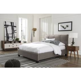 Adona Full-Size Upholstered Platform Bed in Dolphin Linen - Modus 3ZH3L448