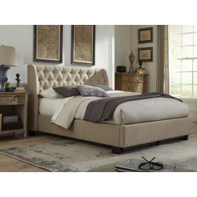 Levi Full-Size Tufted Storage Bed in Toast Linen - Modus 3ZL7D446