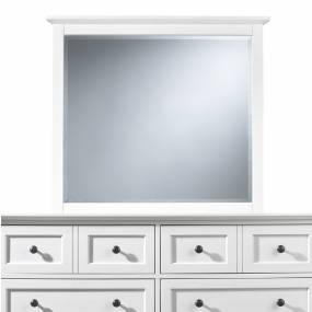 Paragon Beveled Glass Mirror in White - Modus 4NA483