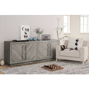Alexandrda Solid Wood 74" Media Console in Rustic Latte - Modus 5RS32627
