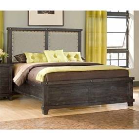 Yosemite King-size Upholstered Panel Bed in Café - Modus 7YC9P7