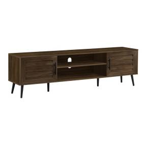 Tv Stand- 72 Inch- Console- Media Entertainment Center- Storage Cabinet- Living Room- Bedroom- Brown Laminate- Black Wood Legs- Transitional-Monarch Specialties I 2717
