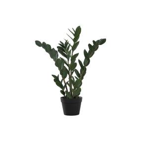Artificial Plant- 29" Tall- Zz Tree- Indoor- Faux- Fake- Floor- Greenery- Potted- Real Touch- Decorative- Green Leaves- Black Pot-Monarch Specialties I 9506