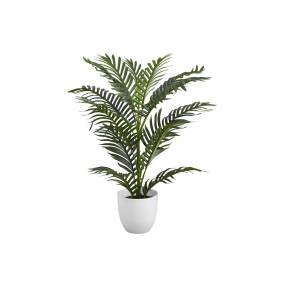 Artificial Plant- 28" Tall- Palm Tree- Indoor- Faux- Fake- Floor- Greenery- Potted- Real Touch- Decorative- Green Leaves- White Pot-Monarch Specialties I 9508