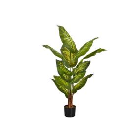 Artificial Plant- 47" Tall- Evergreen Tree- Indoor- Faux- Fake- Floor- Greenery- Potted- Real Touch- Decorative- Green Leaves- Black Pot-Monarch Specialties I 9535