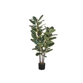 Artificial Plant- 47" Tall- Oak Tree- Indoor- Faux- Fake- Floor- Greenery- Potted- Real Touch- Decorative- Green Leaves- Black Pot-Monarch Specialties I 9544