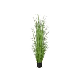Artificial Plant- 47" Tall- Grass Tree- Indoor- Faux- Fake- Floor- Greenery- Potted- Real Touch- Decorative- Green Grass- Black Pot-Monarch Specialties I 9565