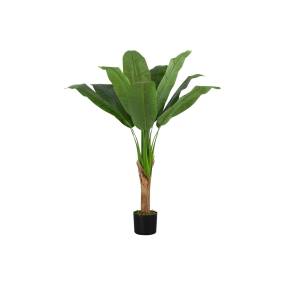 Artificial Plant- 43" Tall- Banana Tree- Indoor- Faux- Fake- Floor- Greenery- Potted- Real Touch- Decorative- Green Leaves- Black Pot-Monarch Specialties I 9567