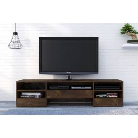  Rustik TV Stand In 72-inch With 1 Drawer In Truffle - Nexera 109012